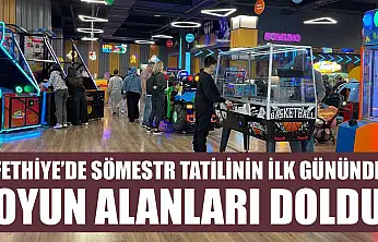 Fethiye'de sömestr tatilinin ilk gününde oyun alanları doldu