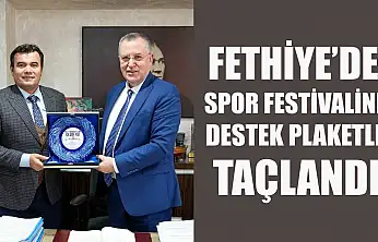 Fethiye'de spor festivaline destek plaketle taçlandı
