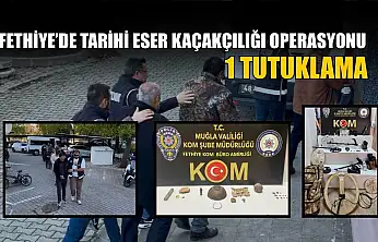Fethiye'de tarihi eser kaçakçılığı operasyonu: 1 tutuklama