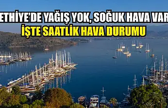Fethiye'de yağış yok, soğuk hava var! İşte saatlik hava durumu