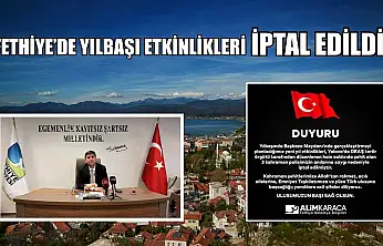 Fethiye'de yılbaşı etkinlikleri iptal edildi
