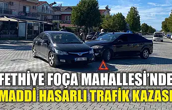 Fethiye Foça Mahallesi'nde maddi hasarlı trafik kazası