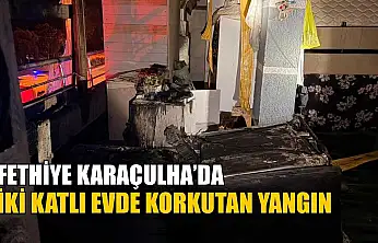 Fethiye Karaçulha'da iki katlı evde korkutan yangın