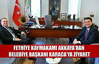 Fethiye Kaymakamı Akkaya'dan Belediye Başkanı Karaca'ya ziyaret