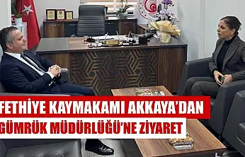 Fethiye Kaymakamı Akkaya'dan Gümrük Müdürlüğü'ne ziyaret