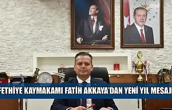 Fethiye Kaymakamı Fatih Akkaya'dan yeni yıl mesajı