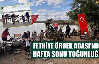 Fethiye Ördek Adası'nda hafta sonu yoğunluğu