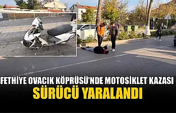 Fethiye Ovacık Köprüsü'nde motosiklet kazası: Sürücü yaralandı