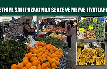 Fethiye Salı Pazarı'nda sebze ve meyve fiyatları