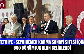 Fethiye - Seydikemer Karma Sanayi Sitesi İçin 600 Dönümlük Alan Belirlendi