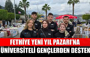 Fethiye Yeni Yıl Pazarı'na üniversiteli gençlerden destek
