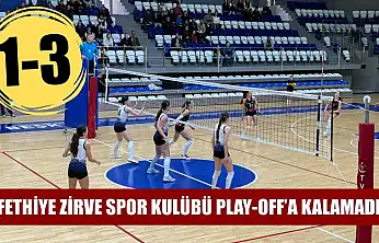 Fethiye Zirve Spor Kulübü Play-Off'a Kalamadı: 1-3