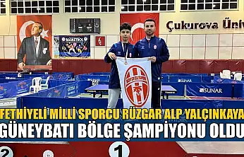 Fethiyeli Milli Sporcu Rüzgar Alp Yalçınkaya Güneybatı Bölge Şampiyonu oldu