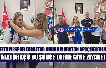 Fethiyespor Taraftar Grubu Maraton Apaçiler'den Atatürkçü Düşünce Derneği'ne Ziyaret