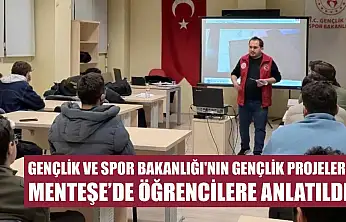 Gençlik ve Spor Bakanlığı'nın gençlik projeleri Menteşe'de öğrencilere anlatıldı
