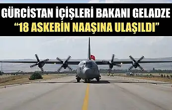 Gürcistan İçişleri Bakanı Geladze: '18 askerin naaşına ulaşıldı'