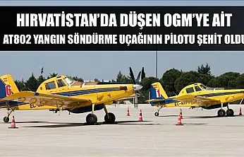 Hırvatistan'da düşen OGM'ye ait AT802 yangın söndürme uçağının pilotu şehit oldu