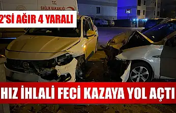 Hız ihlali feci kazaya yol açtı: 2'si ağır 4 yaralı