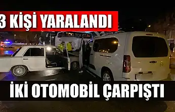 İki Otomobil Çarpıştı: 3 Kişi Yaralandı