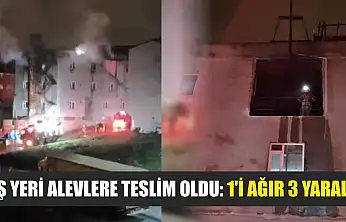 İş yeri alevlere teslim oldu: 1'i ağır 3 yaralı