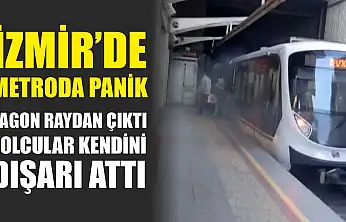 İzmir'de Metroda Panik: Vagon Raydan Çıktı, Yolcular Kendini Dışarı Attı