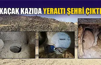 Kaçak kazıda yeraltı şehri çıktı