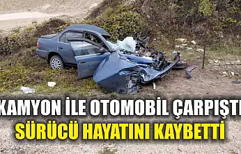 Kamyon ile Otomobil Çarpıştı: Sürücü Hayatını Kaybetti