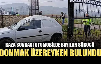 Kaza sonrası otomobilde bayılan sürücü donmak üzereyken bulundu