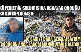 Köpeklerin saldırısına uğrayan çocuğu kurtaran komşu: '10 saniye daha geç kalsaydım çocuğun anca parçalarını bulabilirlerdi'