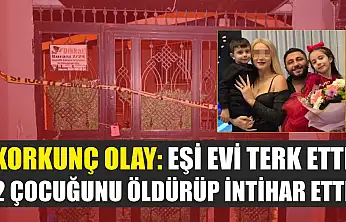 Korkunç Olay: Eşi evi terk etti, 2 çocuğunu öldürüp intihar etti