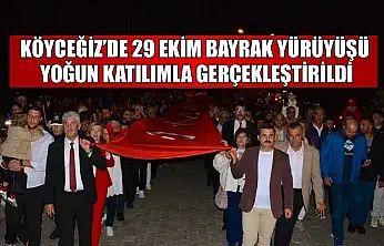 Köyceğiz'de 29 Ekim Bayrak yürüyüşü yoğun katılımla gerçekleştirildi