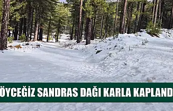 Köyceğiz Sandras Dağı karla kaplandı