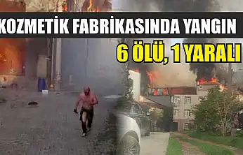 Kozmetik fabrikasında yangın: 6 ölü, 1 yaralı