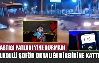 Lastiği Patladı Yine Durmadı: Alkollü Şoför ortalığı birbirine kattı