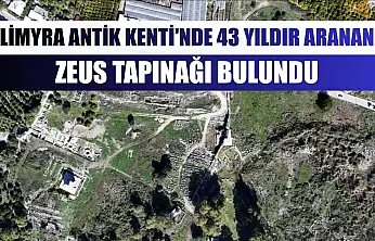 Limyra Antik Kenti'nde 43 yıldır aranan Zeus Tapınağı bulundu