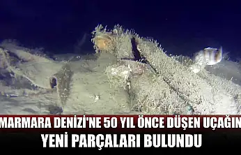 Marmara Denizi'ne 50 yıl önce düşen uçağın yeni parçaları bulundu