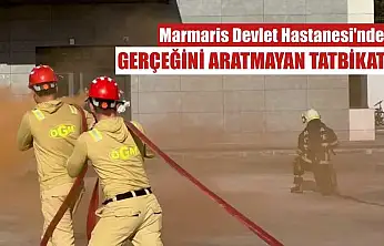 Marmaris Devlet Hastanesi'nde gerçeğini aratmayan tatbikat