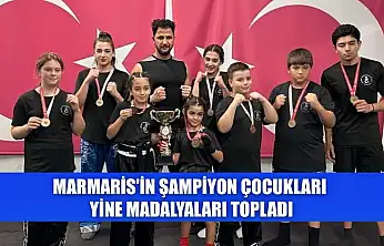 Marmaris'in şampiyon çocukları yine madalyaları topladı