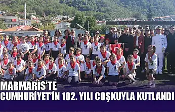 Marmaris'te Cumhuriyet'in 102. yılı coşkuyla kutlandı