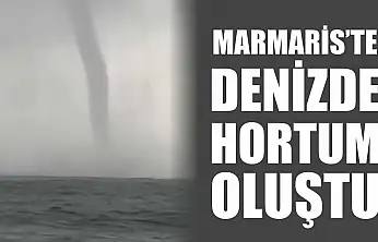 Marmaris'te denizde hortum oluştu