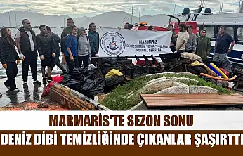 Marmaris'te sezon sonu deniz dibi temizliğinde çıkanlar şaşırttı