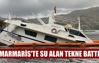 Marmaris'te su alan tekne battı