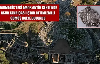 Marmaris'teki Amos Antik Kenti'nde Asur Tanrıçası İştar betimlemeli gümüş kolye bulundu
