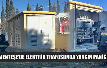 Menteşe'de elektrik trafosunda yangın paniği