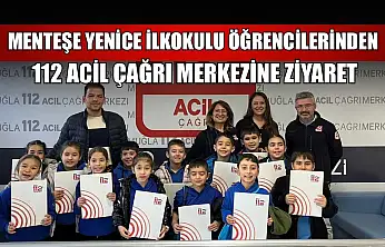 Menteşe Yenice İlkokulu öğrencilerinden 112 Acil Çağrı Merkezine ziyaret