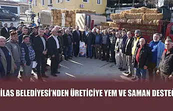 Milas Belediyesi'nden üreticiye yem ve saman desteği