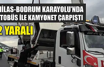 Milas-Bodrum Karayolu'nda Otobüs ile Kamyonet Çarpıştı: 2 Yaralı