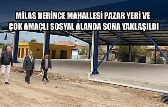 Milas Derince Mahallesi Pazar Yeri Ve Çok Amaçlı Sosyal Alanda sona yaklaşıldı