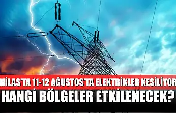 Milas'ta 11-12 Ağustos'ta Elektrikler Kesiliyor: Hangi Bölgeler Etkilenecek