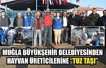 Muğla Büyükşehir Belediyesinden hayvan üreticilerine 'Tuz Taşı'